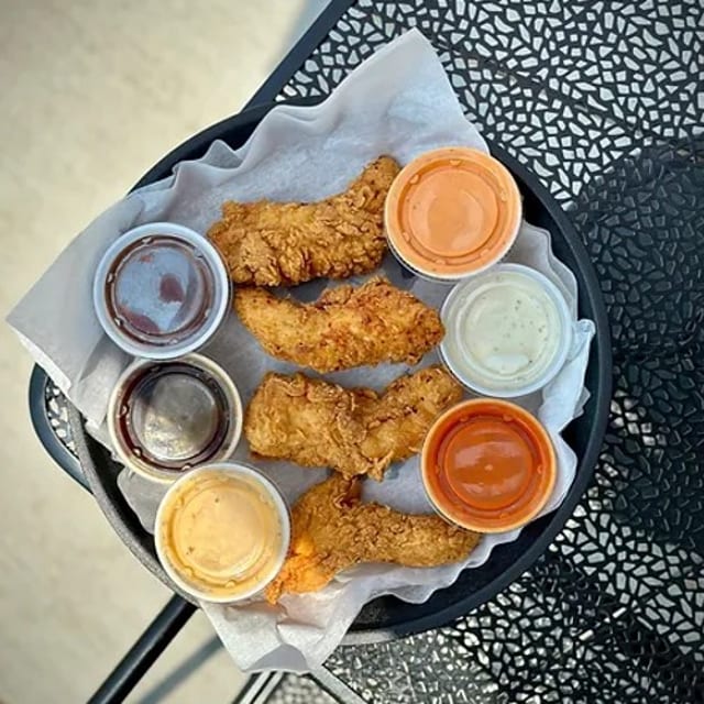 3 Pieces Chicken Tenders and Fries.